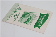 1961 Masters Week in Augusta Booklet by Masters Week of Augusta, Inc.