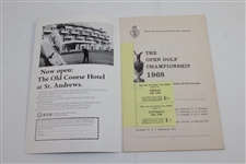 1968 OPEN Championship at Carnoustie Official Program with Pairing Sheet