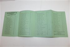 1968 OPEN Championship at Carnoustie Official Program with Pairing Sheet