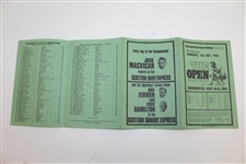 1968 OPEN Championship at Carnoustie Official Program with Pairing Sheet