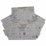 Sixteen (16) Signed Official Scorecards - Casper, Coody, Floyd, Couples, & more JSA ALOA