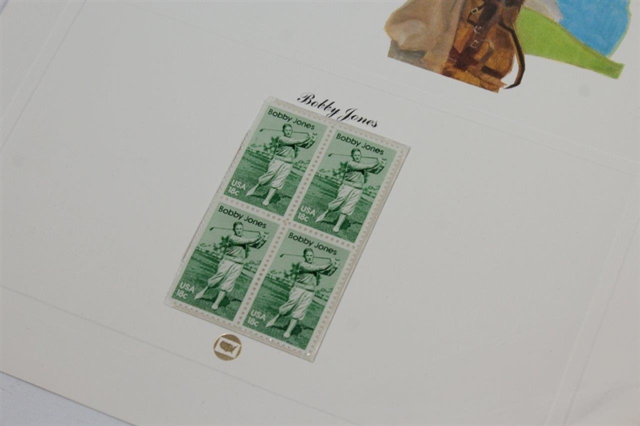 Bobby Jones & Babe Zaharias Stamp Sheets with Masters Logo - September 1981