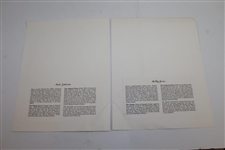 Bobby Jones & Babe Zaharias Stamp Sheets with Masters Logo - September 1981