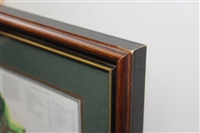 Augusta National Golf Club Course Layout Incl. Par 3 Course Print by Golf Architect J.P. Izatt - Framed