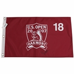 Angel Cabrera Signed 2007 US Open at Oakmont Red Screen Flag JSA ALOA