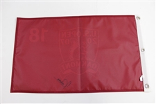 Angel Cabrera Signed 2007 US Open at Oakmont Red Screen Flag JSA ALOA