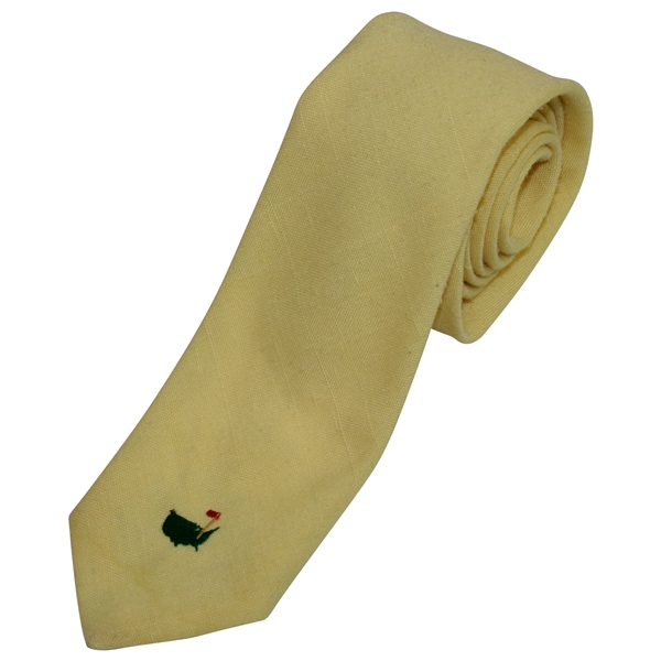 Classic Augusta National Golf Club Member Yellow Tie - Good Condition