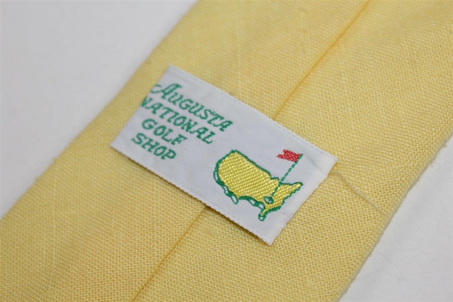 Classic Augusta National Golf Club Member Yellow Tie - Good Condition