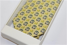 Masters Tournament Yellow Neck Tie with Umbrella/Chairs/Logos in Original Box