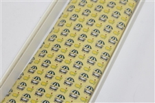 Masters Tournament Yellow Neck Tie with Umbrella/Chairs/Logos in Original Box