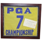 1960 PGA at Firestone Course Flown Flag & Blank Scorecard with 1960 PGA Championship Display