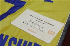 1960 PGA at Firestone Course Flown Flag & Blank Scorecard with 1960 PGA Championship Display