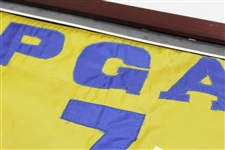 1960 PGA at Firestone Course Flown Flag & Blank Scorecard with 1960 PGA Championship Display