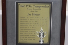 1960 PGA at Firestone Course Flown Flag & Blank Scorecard with 1960 PGA Championship Display