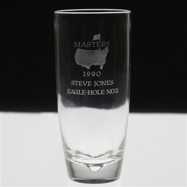 1990 Masters Awarded Eagle Hole #2 Crystal Highball Glass - Steve Jones Collection