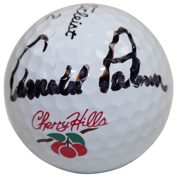 Arnold Palmer Signed Titleist Cherry Hills Logo Golf Ball JSA ALOA