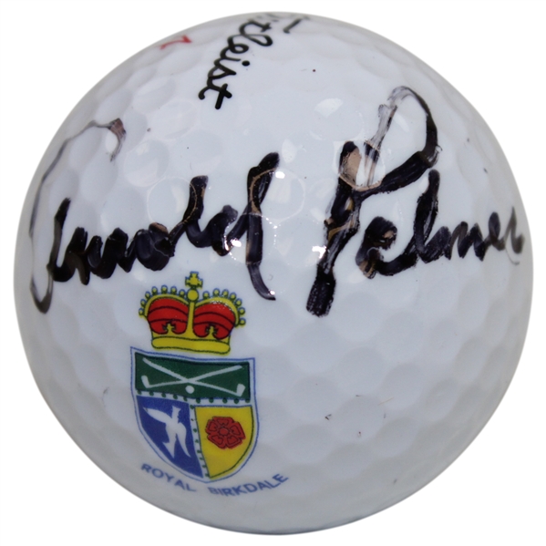 Arnold Palmer Signed Royal Birkdale Titleist Logo Golf Ball JSA ALOA