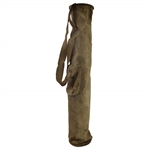 Vintage 1920s-30s Spalding Canvas Golf Bag - 5" Diameter