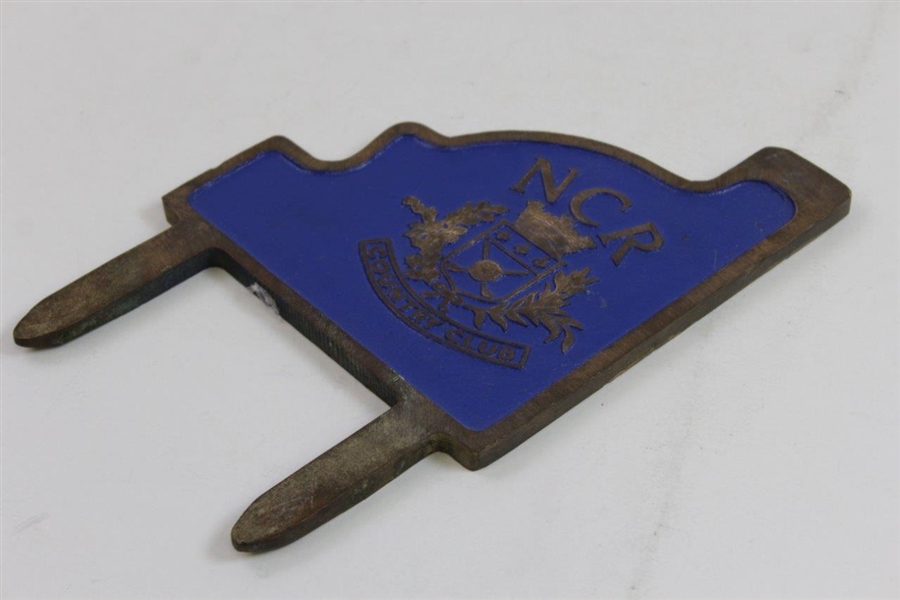 NCR Country Club Double-Sided Official Blue Metal Tee Marker
