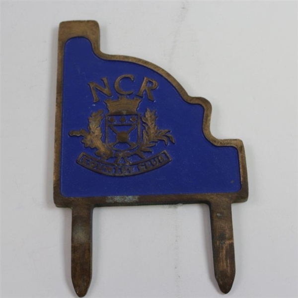 NCR Country Club Double-Sided Official Blue Metal Tee Marker