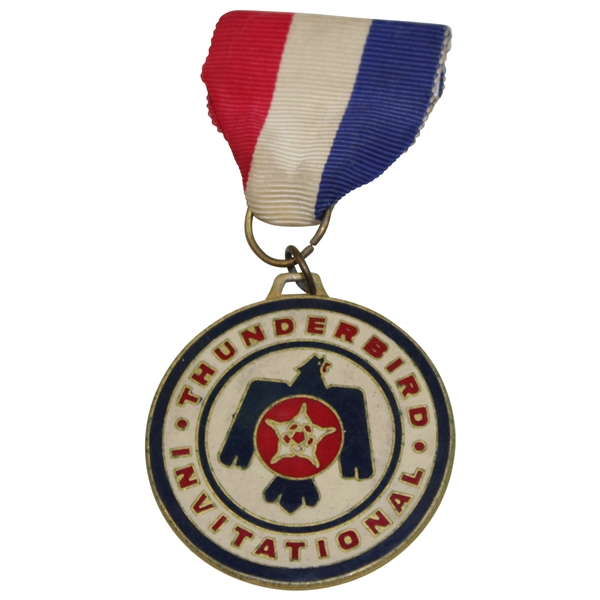 Vintage Thunderbird Invitational Logo Contestant Medal with Ribbon