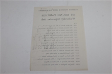 1949 Women's US Amateur Championship at Merion Golf Club Program & Pairing Sheet