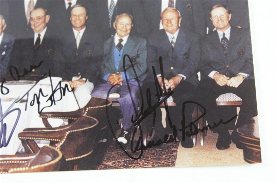 Multi-Signed Masters Champions Dinner Photo Including Palmer, Player, Watson, & others JSA ALOA
