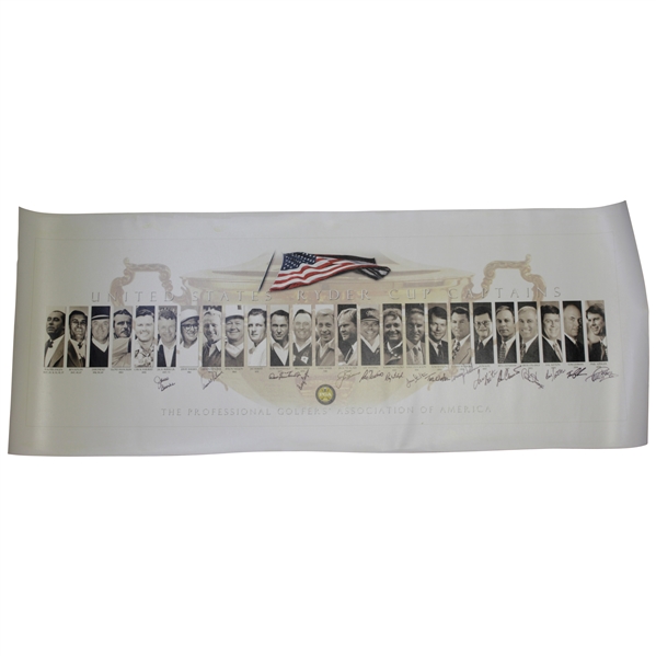 The Ryder Cup United States Captains Multi-Signed Print - Arnie, Jack, Tom, & more JSA ALOA