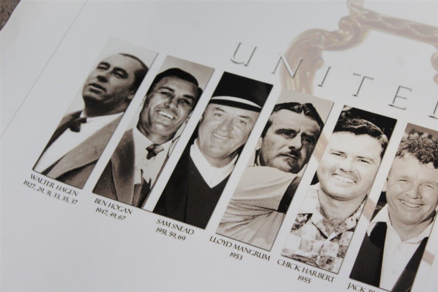 The Ryder Cup United States Captains Multi-Signed Print - Arnie, Jack, Tom, & more JSA ALOA