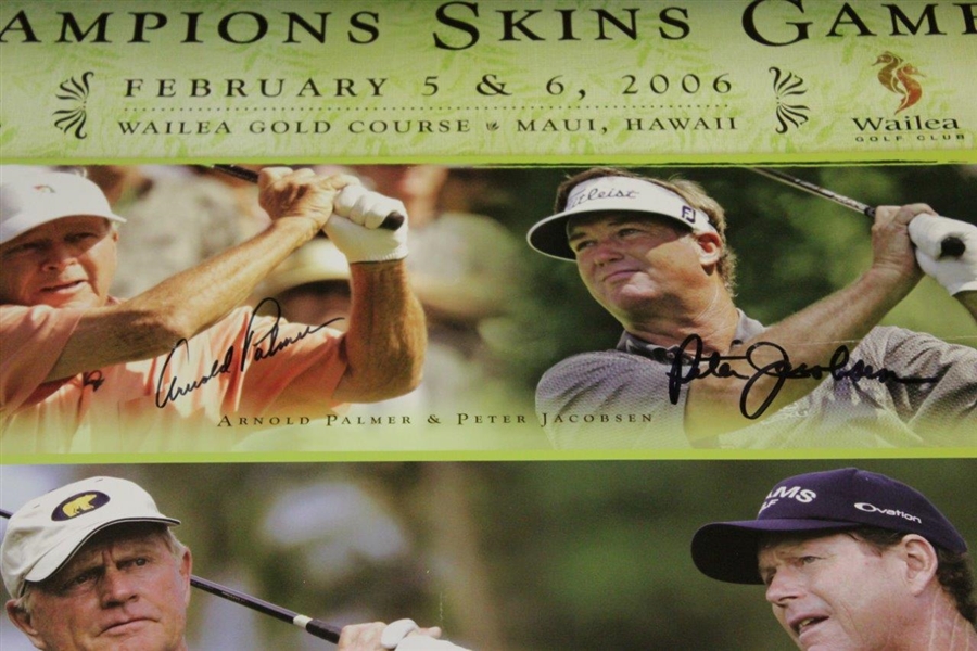 Palmer, Nicklaus, Player, Watson, & others Signed 2006 Wendy's Champions Skins Game Poster JSA ALOA