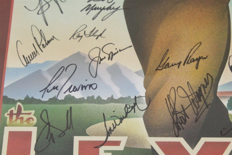 Palmer, Nicklaus, Player, Clint Eastwood, & others Signed 1995 Lexus Challenge Poster JSA ALOA