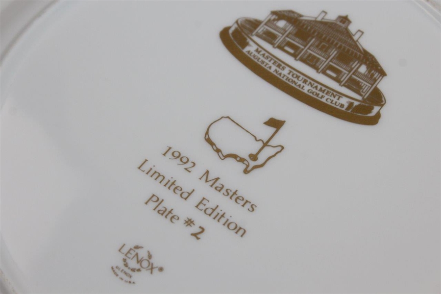 1992 Masters Lenox Limited Edition Member Plate #2 in Original Box