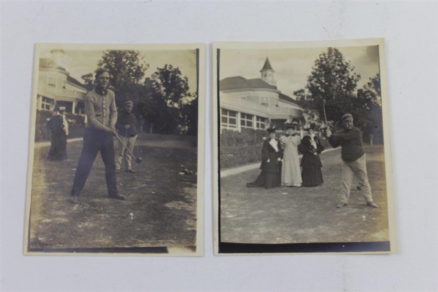 Pair of 1904 St. Louis World's Fair at Glen Echo Original Golfer Photos