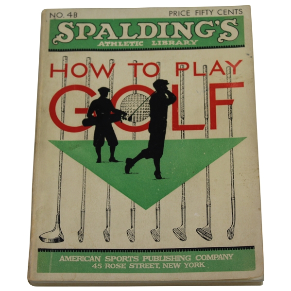 1929 Spaldings Athletic Library Booklet Hot To Play Golf - First Edition