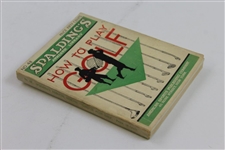 1929 Spaldings Athletic Library Booklet 'Hot To Play Golf' - First Edition