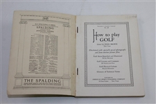 1929 Spaldings Athletic Library Booklet 'Hot To Play Golf' - First Edition