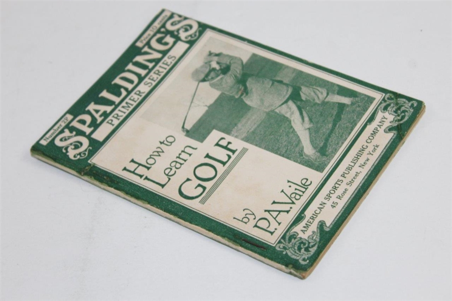 1919 Spalding Primer Series 'How To Learn Golf' by P.A. Vaile - First Edition