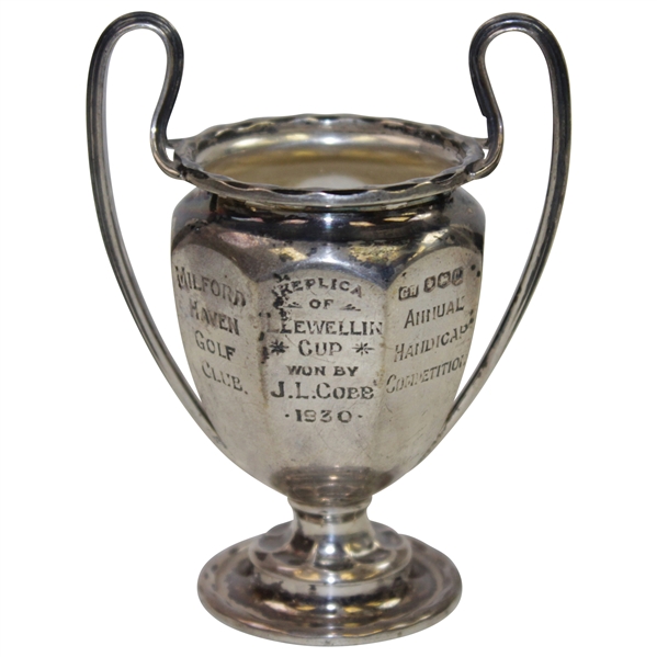 Replica of 1930 Llewellin Cup Won by J.L. Cope at Milford Haven GC - Annual Handicap Competition