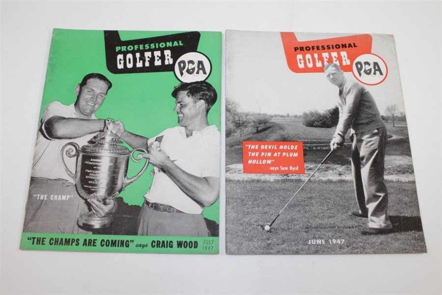 Twelve (12) Professional Golfer PGA Magazines from Various Years - 1947-1951