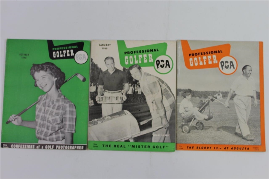Twelve (12) Professional Golfer PGA Magazines from Various Years - 1947-1952