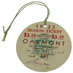 1935 Oakmont Golf Tournament at Glendale, Ca. Ticket #125 - Macdonald Smith Winner