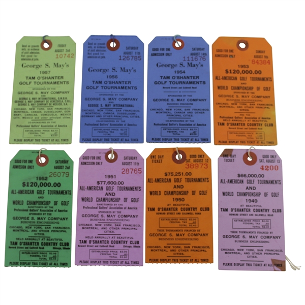 1949-1957 All-American Golf Tournament/World Championship of Golf Tickets (No 1955)
