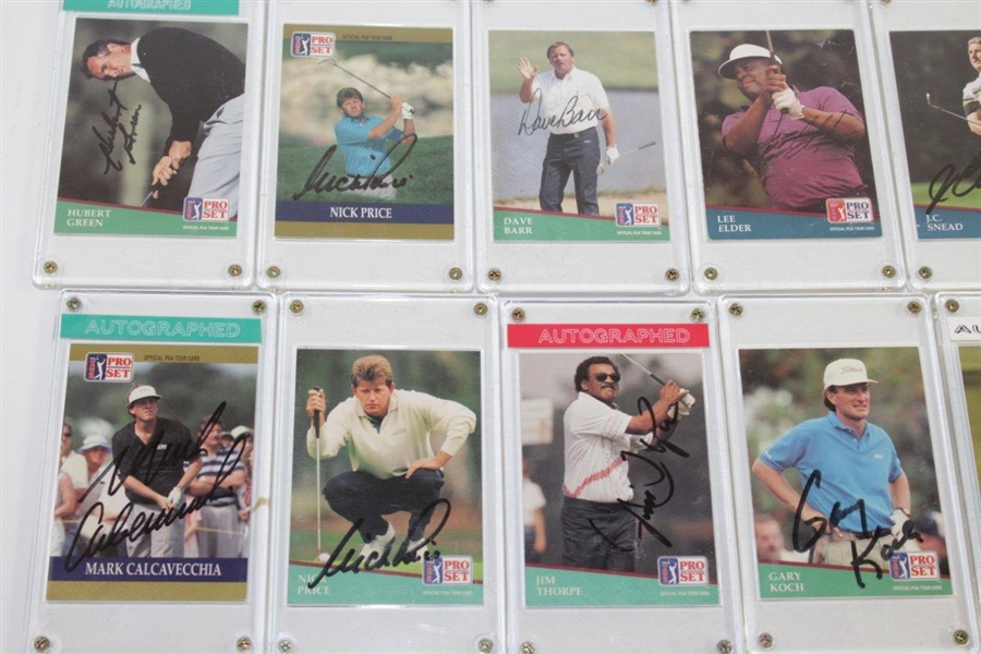 Thirty-Three (33) Signed Pro-Set Golf Cards - Daly, Venturi, Casper, & more JSA ALOA