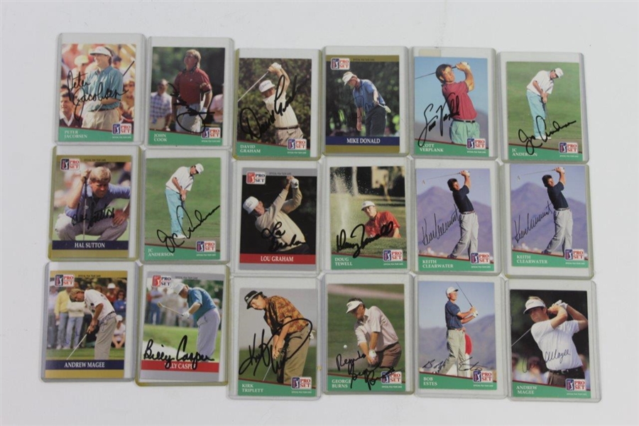 Thirty-Three (33) Signed Pro-Set Golf Cards - Daly, Venturi, Casper, & more JSA ALOA