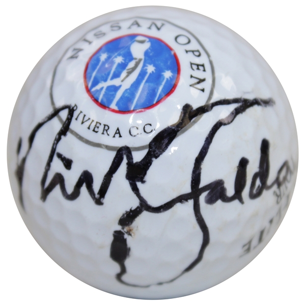 Nick Faldo Signed Nissan Open at Riviera CC Logo Golf Ball JSA ALOA