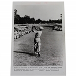 Ben Hogan Merion 1-Iron Shot Press Photo - 1973 Rerun of the Famous Shot - 11/28/1973