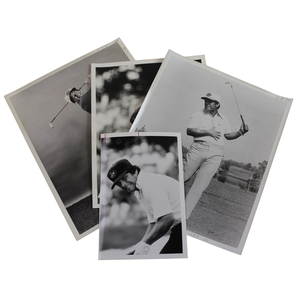 Four (4) Lee Trevino Press Photos - 1972, 1972, 1975, & 1983