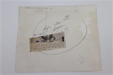 Two Sam Snead 6/6/1955 Press Photos - With Check & Trophy