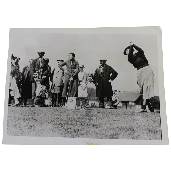 Eighteen Year Old Patty Berg 5/6/1936 Driving at Curtis Cup Press Photo - Early Photo