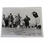 Eighteen Year Old Patty Berg 5/6/1936 Driving at Curtis Cup Press Photo - Early Photo